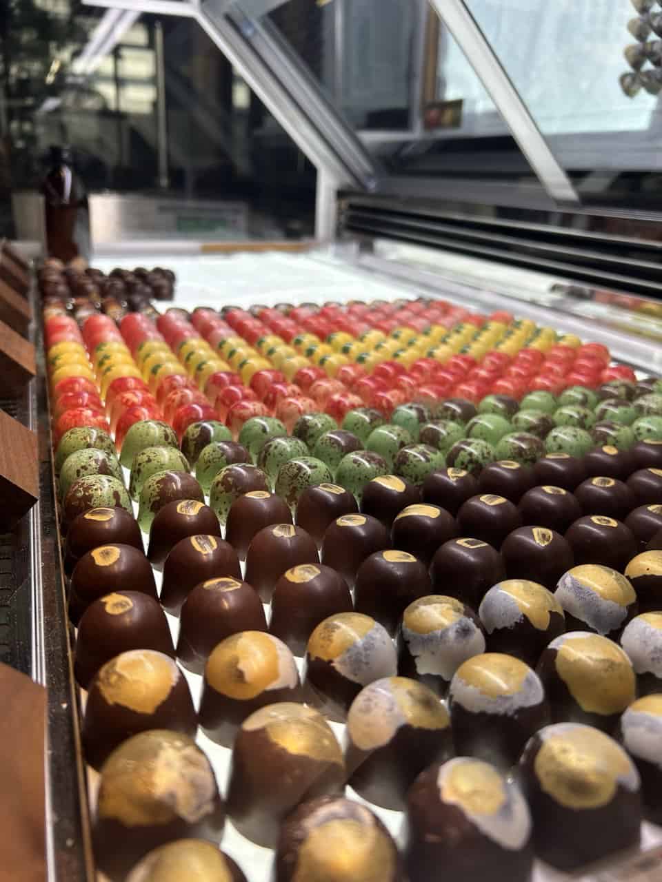 Hand-painted bonbons at the Alba Chocolatier studio in Kuala Lumpur